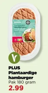 Aanbieding: PLUS Plantaardige hamburger