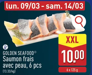 Offre: Saumon frais avec peau