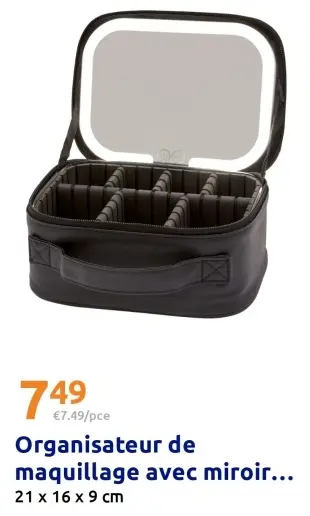 Offre: Organisateur de maquillage avec miroir