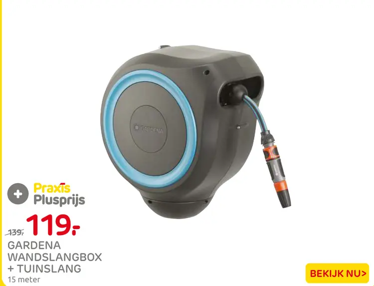 Aanbieding: Wandslangbox + tuinslang