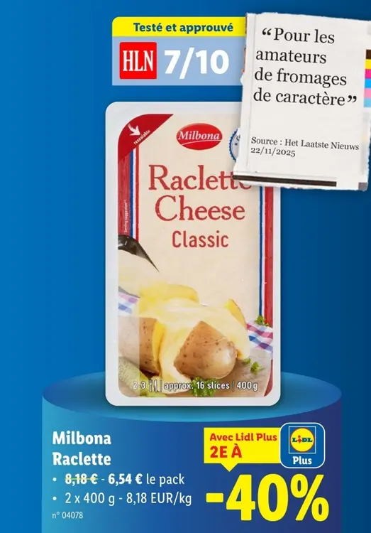 Offre: Raclette Cheese Classic
