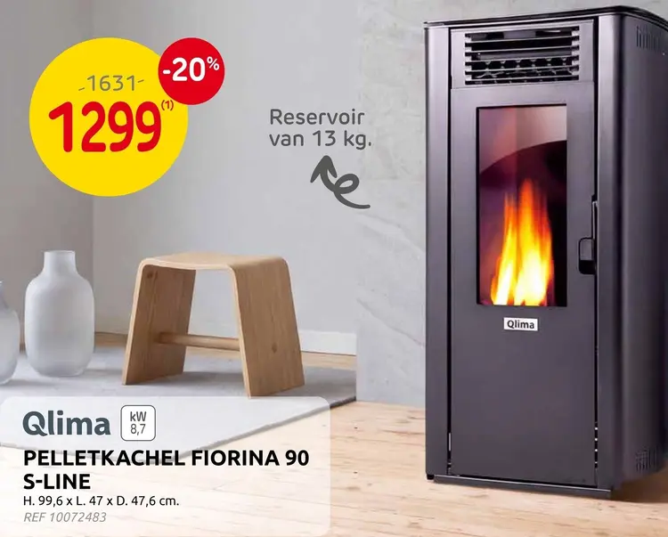 Promotie: Pelletkachel Fiorina 90 S-Line