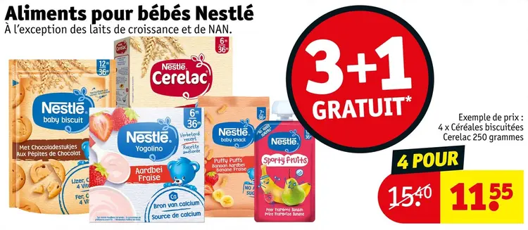 Offre: Aliments pour bébés