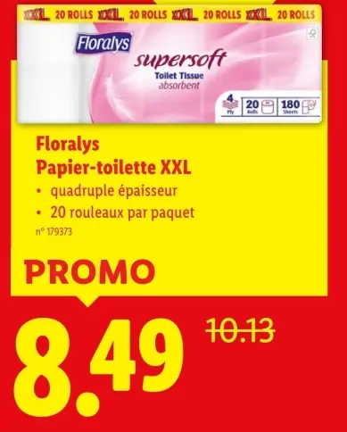 Offre: Floralys Papier-toilette XXL