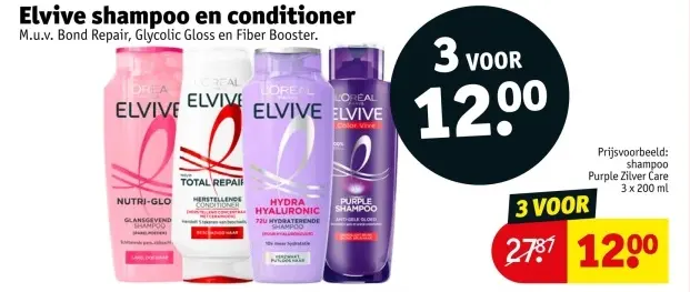 Aanbieding: Elvive shampoo en conditioner