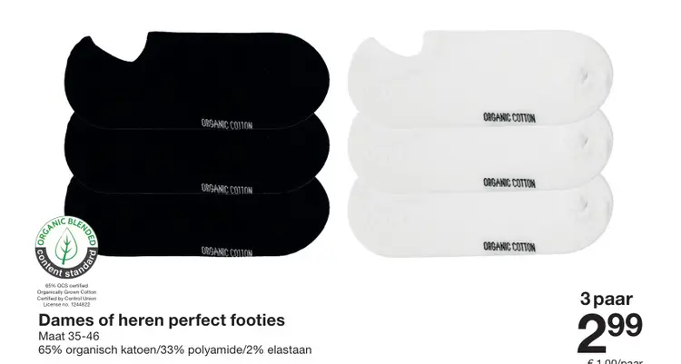 Aanbieding: Dames of heren perfect footies