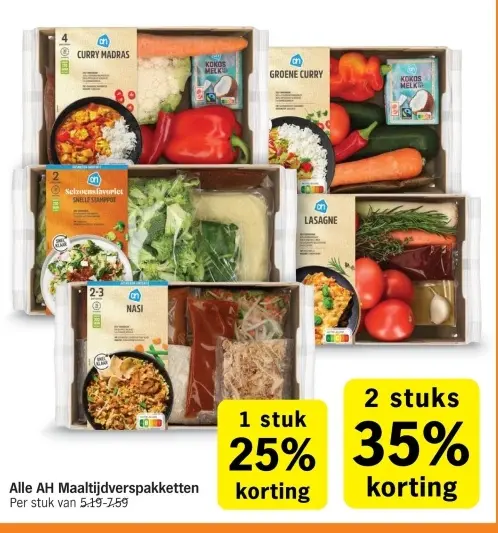 Aanbieding: AH Maaltijdverspakketten