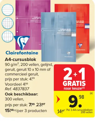 Offre: A4-cursusblok