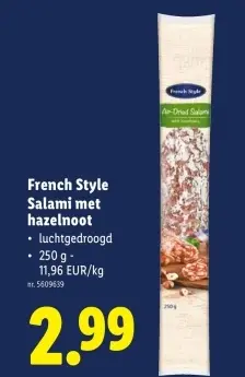 Promotie: Salami met hazelnoot