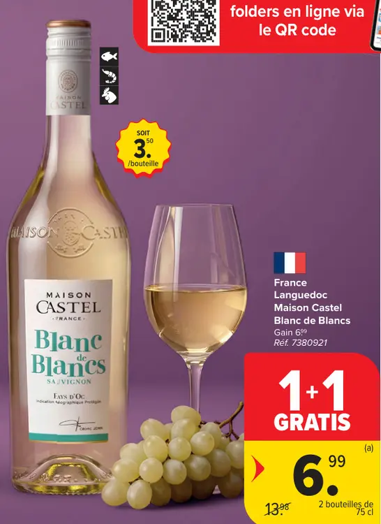 Offre: Maison Castel Blanc de Blancs Sauvignon
