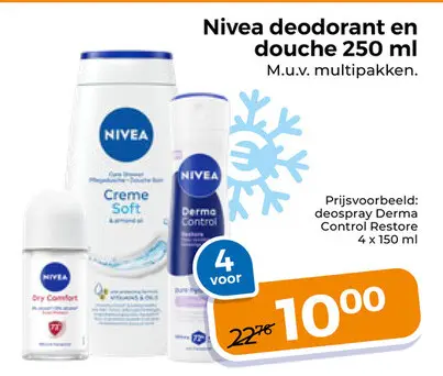 Aanbieding: Nivea deodorant en douche