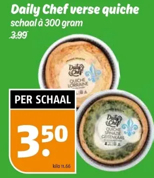 Aanbieding: Daily Chef verse quiche