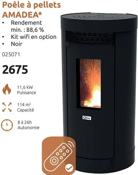 Offre: Poêle à pellets Amadea*