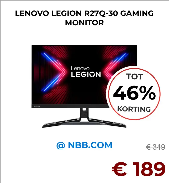 Aanbieding: Lenovo Legion r27q-30 gaming monitor