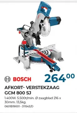 Aanbieding: AFKORT- VERSTEKZAAG GCM 800 SJ
