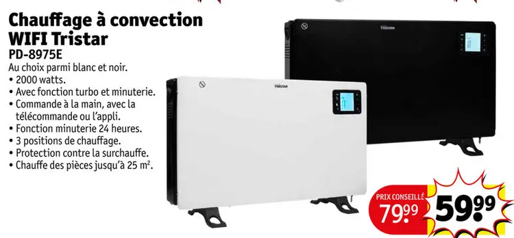 Offre: Chauffage à convection WIFI