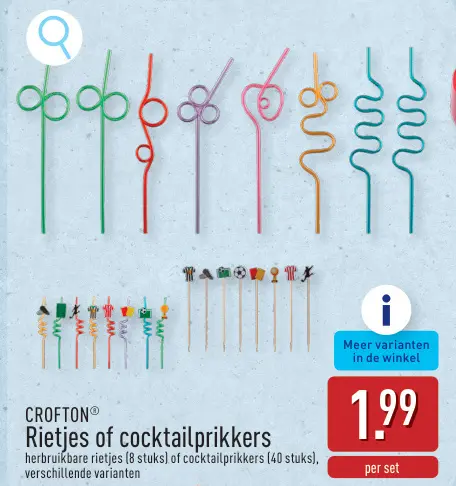 Promotie: Rietjes of cocktailprikkers