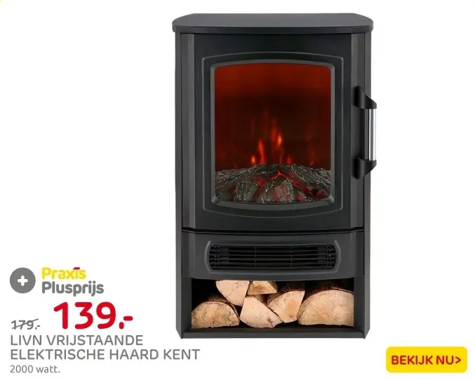 Aanbieding: Livn vrijstaande elektrische haard kent