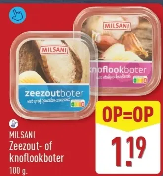 Aanbieding: Zeezout- of knoflookboter