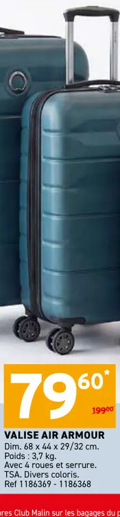 Offre: Valise air armour