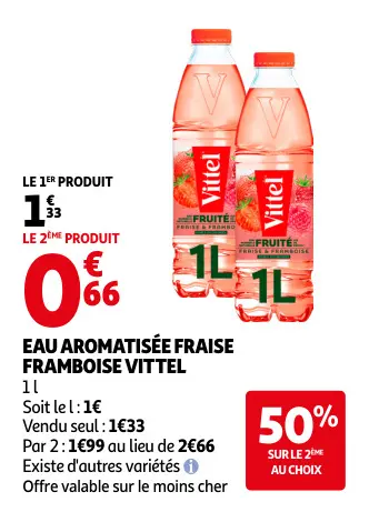 Promotie: Eau aromatisée fraise framboise