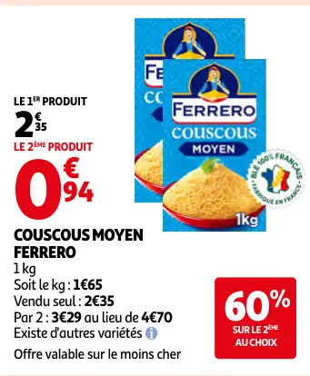 Promotie: Couscous moyen