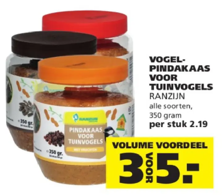 Aanbieding: Vogel-pindakaas voor tuinvogels