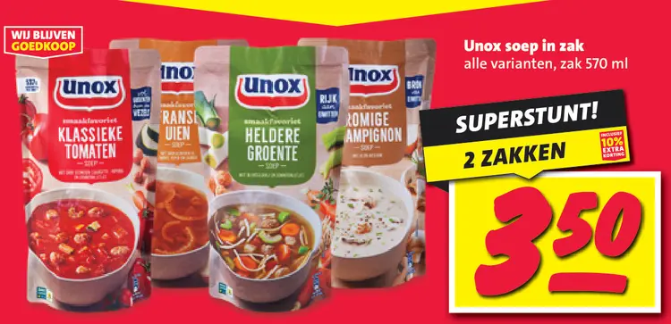 Aanbieding: soep in zak