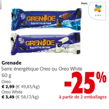 Offre: Grenade barre énergétique Oreo ou Oreo White