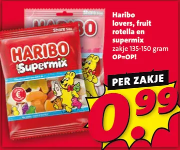 Aanbieding: Haribo lovers, fruit rotella en supermix