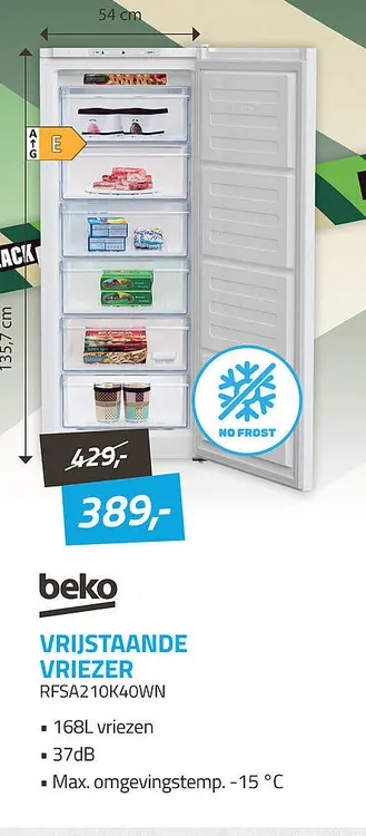 Aanbieding: Vrijstaande vriezer