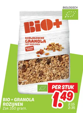 Granola rozijnen