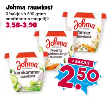 Aanbieding: Johma rauwkost