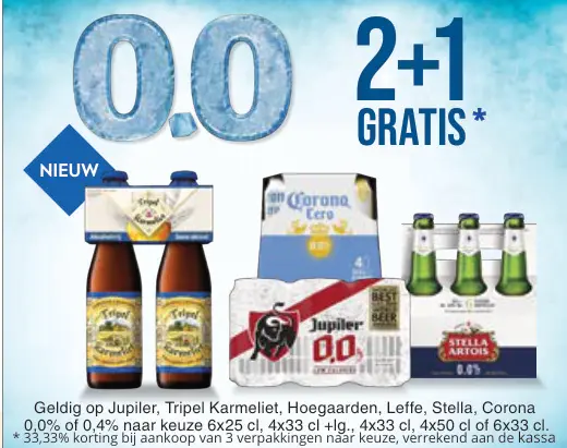 Promotie: Jupiler, Tripel Karmeliet, Hoegaarden, Leffe,