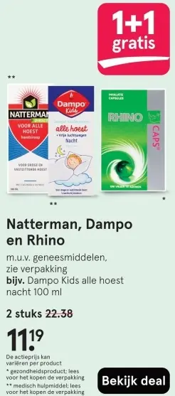 Aanbieding: Natterman, Dampo en Rhino