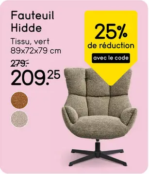 Offre: Fauteuil Hidde - vert