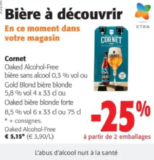 Offre: Oaked Alcohol-Free bière sans alcool ou Gold Blond bière blonde ou Oaked bière blonde forte