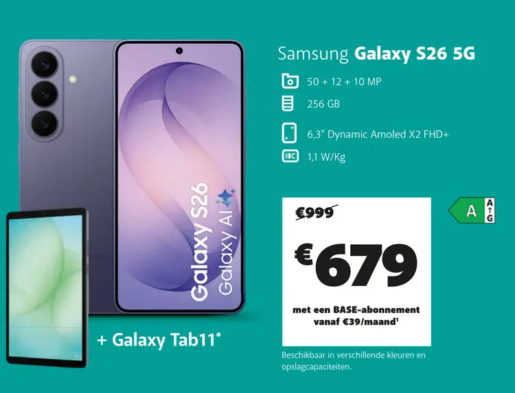 Promotie: Galaxy S26 5G + Galaxy Tab11