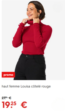 Offre: haut femme Louisa côtelé