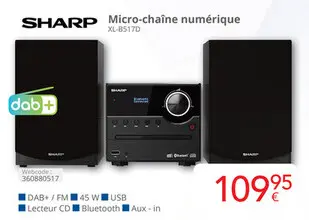 Offre: SHARP Micro-chaîne numérique XL-8517D