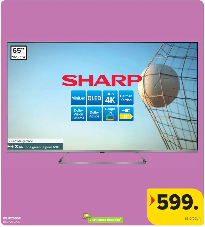 Offre: Tv SHARP 65JP7665E