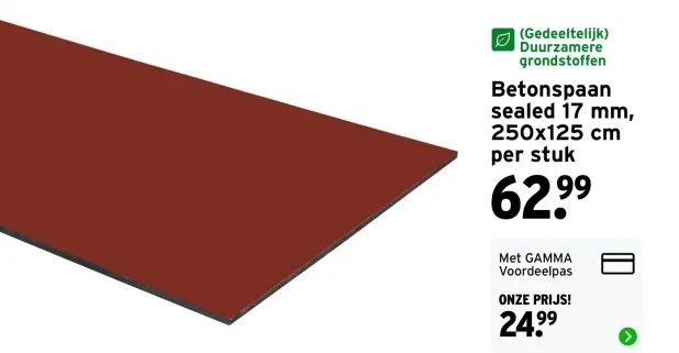 Aanbieding: Betonspaan sealed