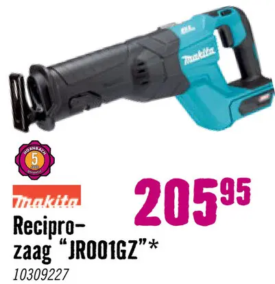 Aanbieding: Accu reciprozaag XGT JR001GZ 40V (excl. accu en lader)