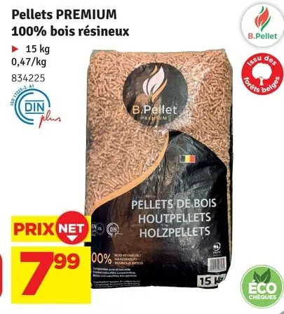 Offre: B.Pellet Pellets Premium 100% bois résineux