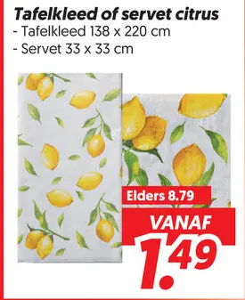 Tafelkleed of servet citrus