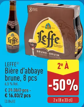 Offre: Bière d'abbaye brune