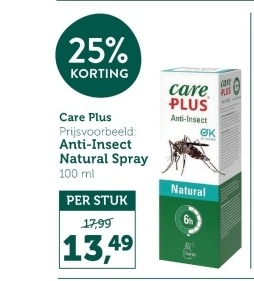 Aanbieding: Care Plus Anti - Insect Natural Spray