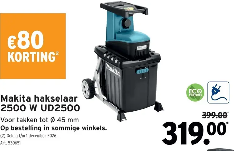 Promotie: Hakselaar 2500 W UD2500