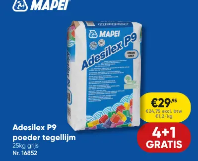Promotie: Adesilex P9 poeder tegellijm