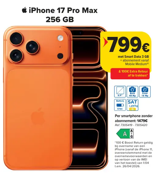 Promotie: iPhone 17 Pro Max